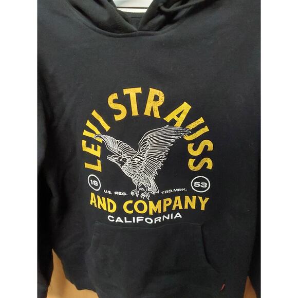 UNISEX MENS LADIES HOODED SWEAT SHIRT LEVIS STRAUSS LOGO SIZE MEDIUM RN117508 - Picture 3 of 7